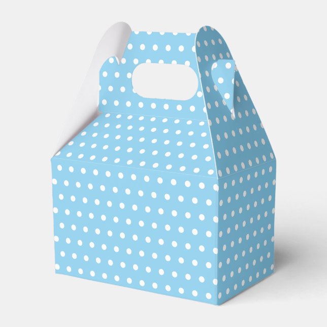 Enkelt vita polkadoter Mönster på Baby blue Presentaskar (Framsidan Sidan)