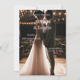 Enkelt vitt bröllop-fall inbjudningar