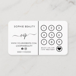 Enkelt, vitt monogram förmånskort för företag lojalitetskort