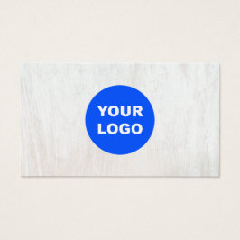 Enkelt vitt trä tillför din Logotyp Visitkort