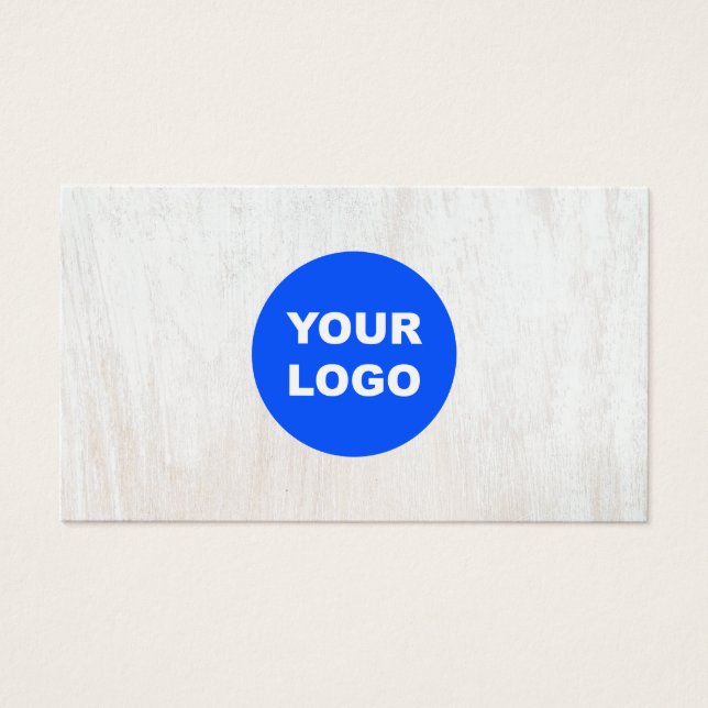 Enkelt vitt trä tillför din Logotyp Visitkort (Framsidan)