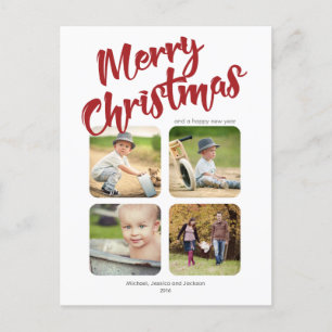 Enkelt vykort för foto-God jul