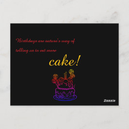 Enkelt vykort för inbjudan till födelsedag