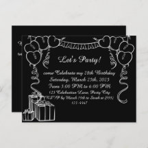 Enkelt vykort för inbjudan till födelsedag