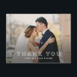 Enkelt vykort för kontur till Tack i Bröllop<br><div class="desc">Att skicka ut tackkortet är en bryggning med den här chicen och tack för snyggten som du har vykort. Besök vår designutställningslokal på WWW.BERRYBERRYSWEET.COM</div>