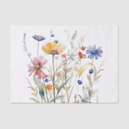 Enkelt Watercolor Wildblommor-papper
