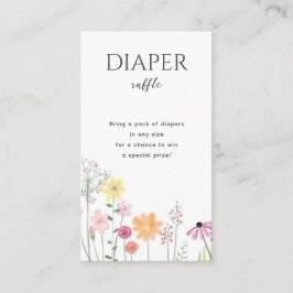 Enkelt Wildblommor Flickor Babyskor Diaper Raffle Tilläggskort