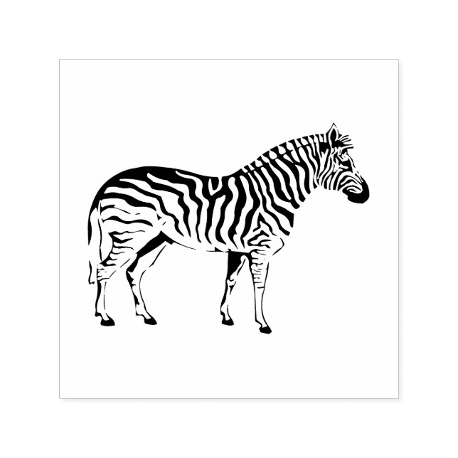 Enkelt Zebra Art Self Inking Frimärke Självfärgande Stämpel (Design)