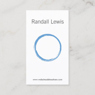 Enkelt Zen Circle Blue/White Visitkort