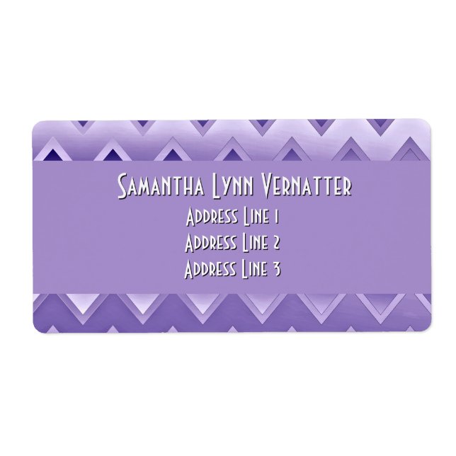 Enkelt ZigZag - Lila Fraktsedel (Framsidan)