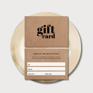 Enkeltryckt Kraft Beauty White Rand Visitkort