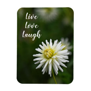 Enkelvit blomma Motivering Magnet