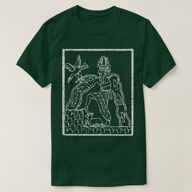 Enki Sumerian Mythology Gud Annunaki Ancient Kung T Shirt (Design framsida)