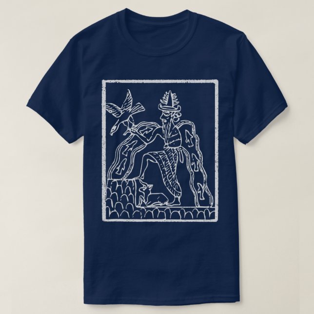 Enki Sumerian Mythology Gud Annunaki Ancient Kung T Shirt (Design framsida)