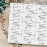 Enkla Adressetiketter för Bröllop-gäst i skript Klistermärken<br><div class="desc">Dessa enkla Calligraphy-skript med Bröllop Guest Stickers är perfekten för att göra dina bröllopsinbjudningar personligt tryckta. Du kan ange upp till 27 gästgäster adress om du mäter ca 4, 25 x 1, 25 tum i en 14-tums x 14-tums lakan. Observera att det kan ta lite tid att uppdatera förhandsgranskningen, så...</div>