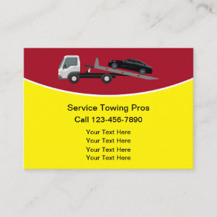 Enkla Affärskort för lokal vägbanebogsering Visitkort