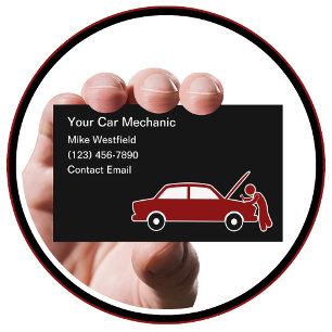 Enkla Affärskort för Mobile Car Mechanic Visitkort