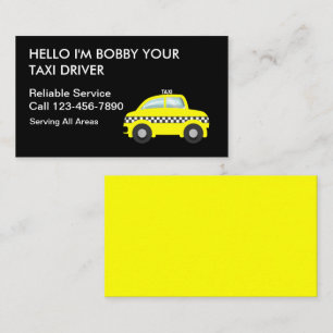 Enkla Affärskort i Taxi Visitkort