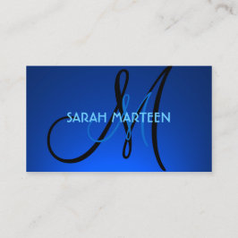 Enkla affärskort med ljusblå anpassningsbar i mono visitkort