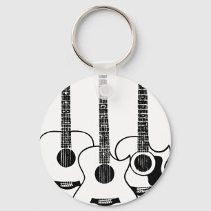 enkla akustiska gitarrer nyckelring