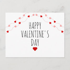 Enkla Alla hjärtans dag-strängar Helg Vykort