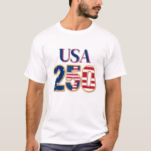 Enkla Amerika 250-årsjubileum T Shirt