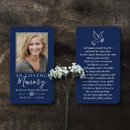 Enkla anpassade foton Heliga Duvan Minneskort Visitkort