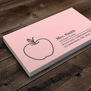 Enkla Apple skolar lärarerosor Visitkort