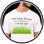 Enkla arbetsleveranser för gräsmatta t shirt<br><div class="desc">Gräsmatta Service arbetar skjortor i en enkel design med gräsgrafik och minimal layout som du kan anpassa onlinen. Designad för gräsmatta,  landskapsvård eller grundunderhåll av ett kommersiellt egendom-team. Ge dina besättningar eller fält-team de här arbetskjortorna.</div>