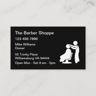 Enkla Barber Shop Hair-skärande Affärskort Visitkort