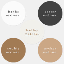 Enkla barns namn vattentäta kläder klistermärke