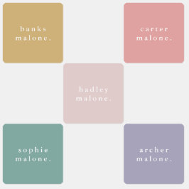 Enkla barns namn vattentäta kläder klistermärke