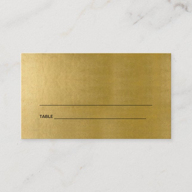 ENKLA BAT MITZVAH PLATSKORT CLEAN FAUX GULD PUB VISITKORT (Framsida)