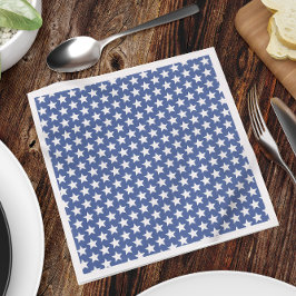 Enkla blå vita stjärnor patriotisk minimalistisk pappersservett