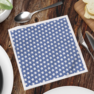 Enkla blå vita stjärnor patriotisk minimalistisk pappersservett