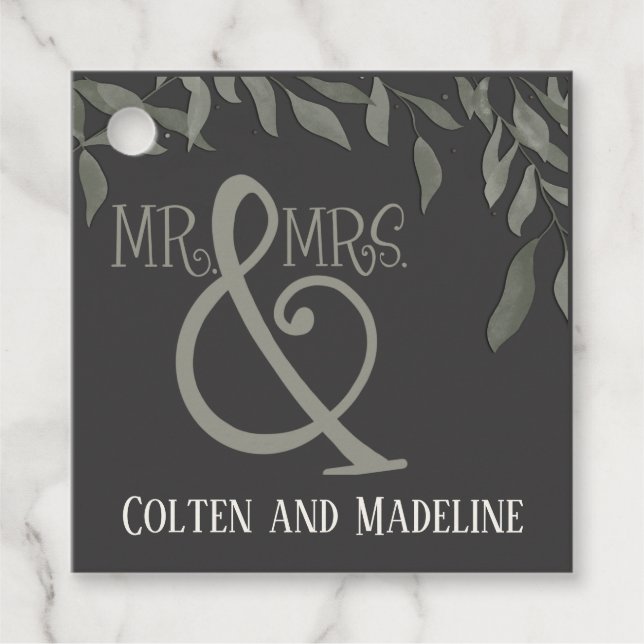 Enkla blad Moderna trendiga roliga inspirationssak Gåvor Etiketter (Framsida)