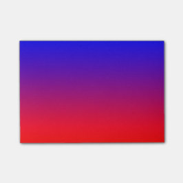 Enkla blått till rött post-it block