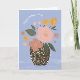 Enkla blommor i hälsningskortet Vas Mors dag Kort