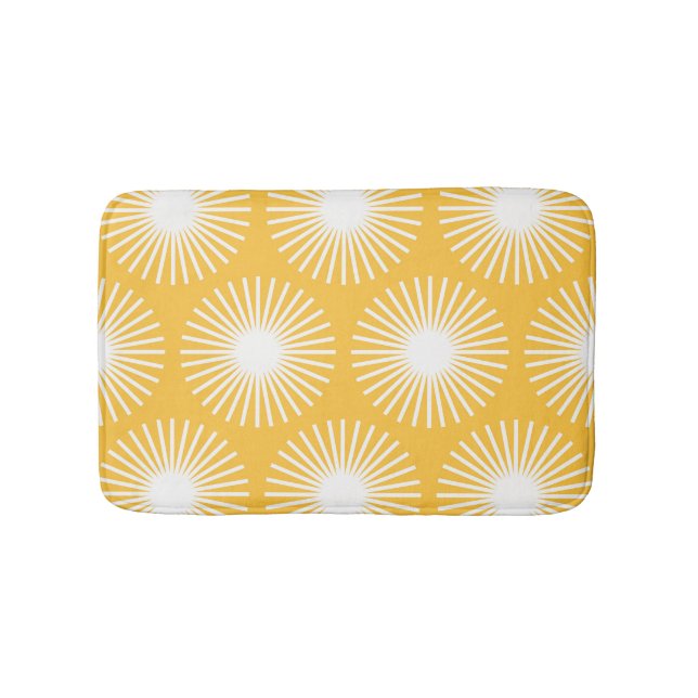 Enkla blommor: Skandinavisk, sömlös design. Badrumsmatta (Framsidan)