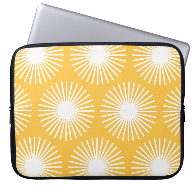 Enkla blommor: Skandinavisk, sömlös design. Laptop Fodral (Framsidan)