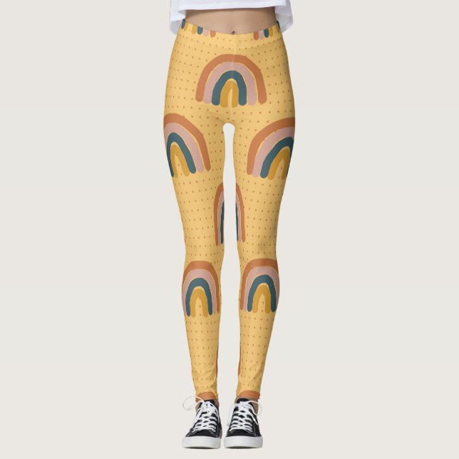 Enkla blomsterton leggings (Framsida)