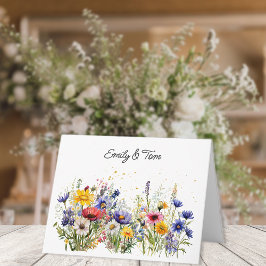 Enkla Boho Chic Vilda Blommor  Tack Kort
