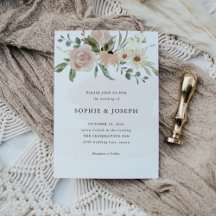 Enkla Boho Neutralt Watercolor Flowers | BRÖLLOP