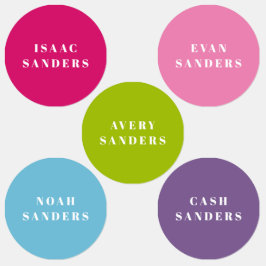 Enkla Boho Regnbåge Vattentäta Klänetiketter Klistermärke