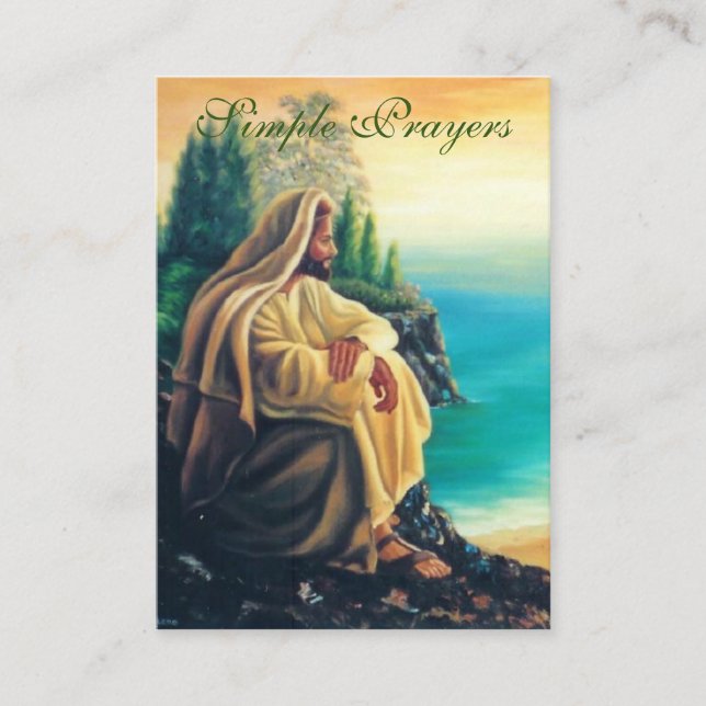 Enkla böner - Prayer Card (platt) Visitkort (Framsida)