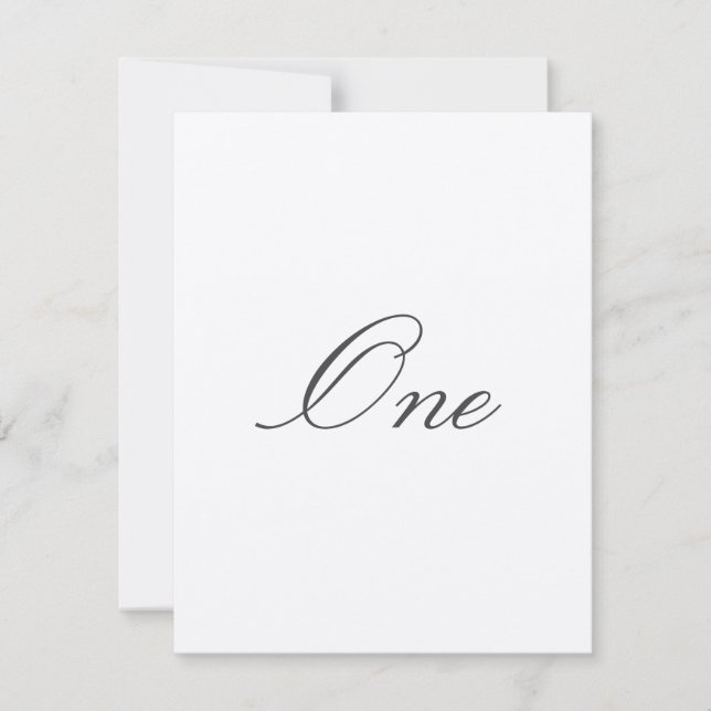 Enkla Bordsnummer i Bröllop (Framsida)