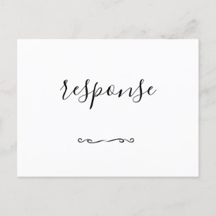 Enkla Bröllop OSA-vykort Inbjudan Vykort