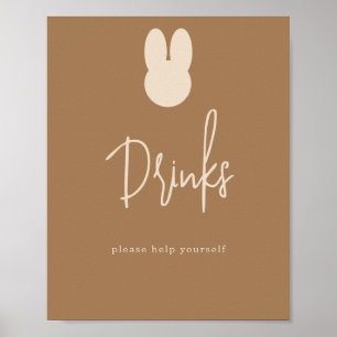 Enkla Bunny Drinks Poster