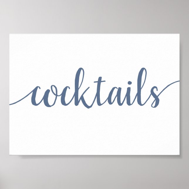 Enkla Cocktails | Vänsterblå valfri händelse, Pub- Poster (Framsidan)