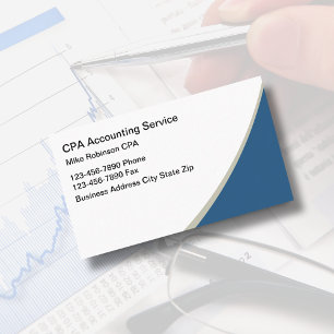 Enkla CPA Accountant Affärskort Nya Visitkort